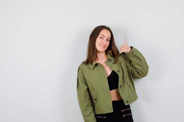 Expressive young girl posing in the studio