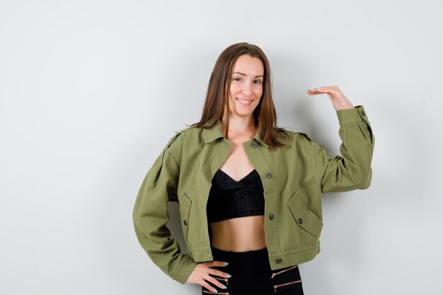 Expressive young girl posing in the studio