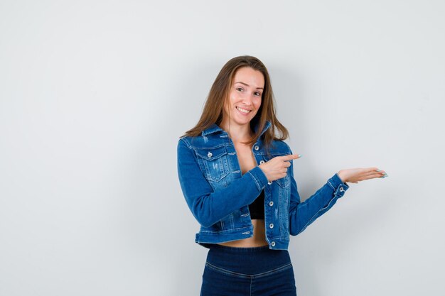 Expressive young girl posing in the studio