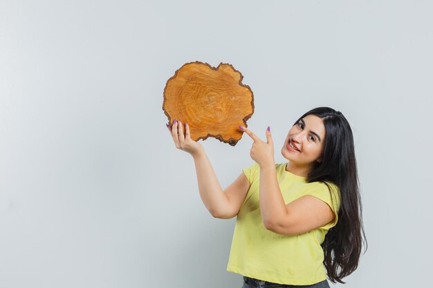 Expressive young girl posing in the studio