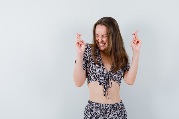 Expressive young girl posing