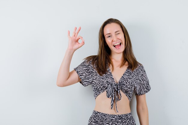 Expressive young girl posing