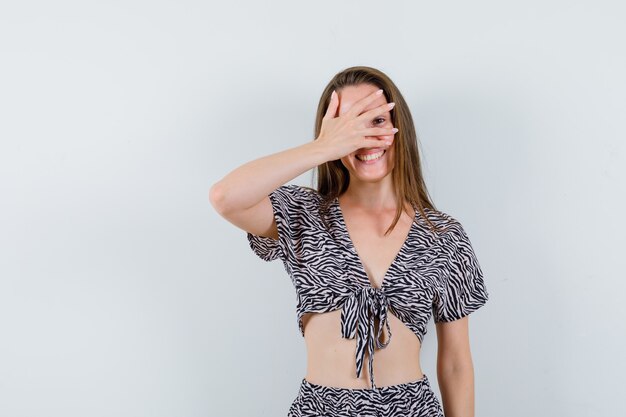 Expressive young girl posing