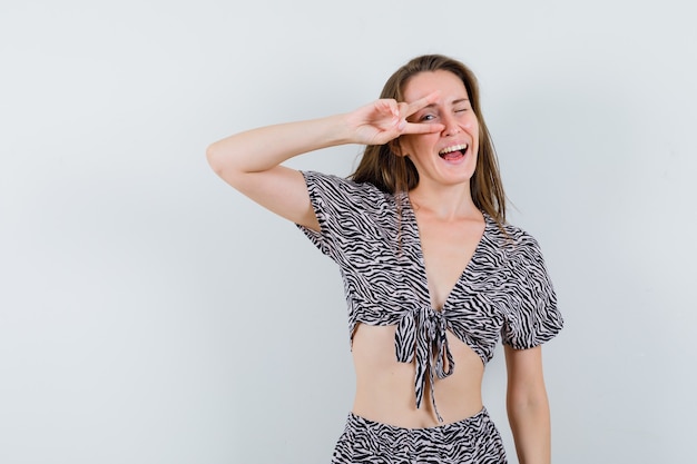 Expressive young girl posing