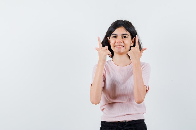 Expressive young girl posing