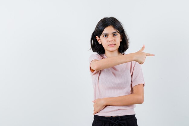 Expressive young girl posing