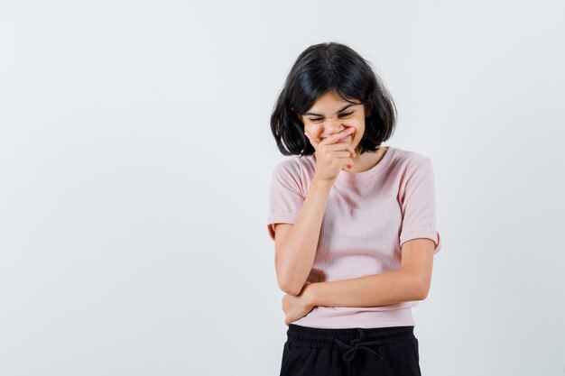 Expressive young girl posing