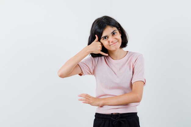 Expressive young girl posing