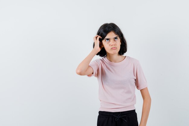 Expressive young girl posing