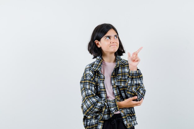 Expressive young girl posing