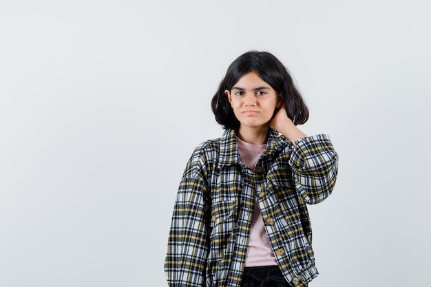 Expressive young girl posing