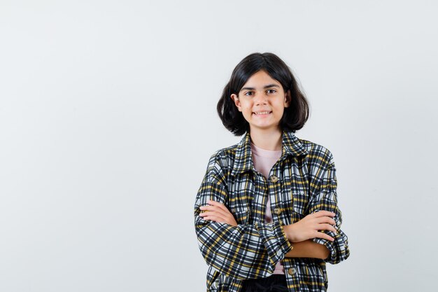 Expressive young girl posing