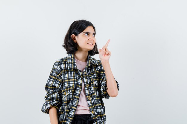 Expressive young girl posing