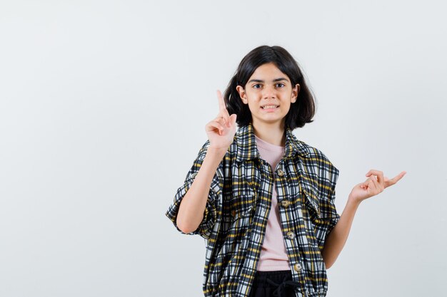 Expressive young girl posing