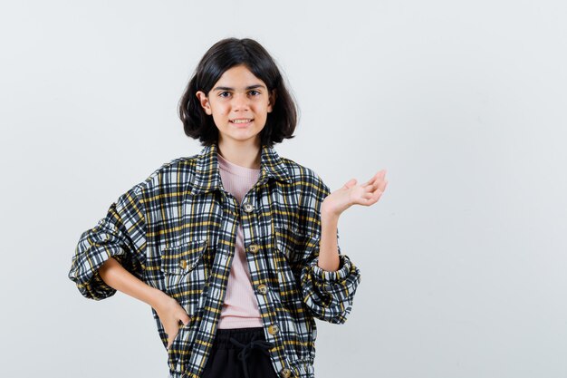 Expressive young girl posing