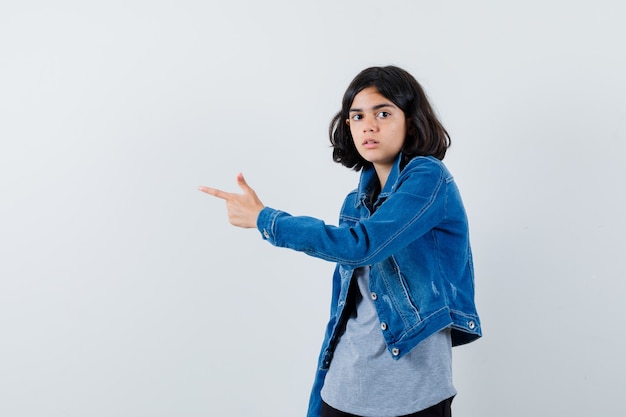 Expressive young girl posing