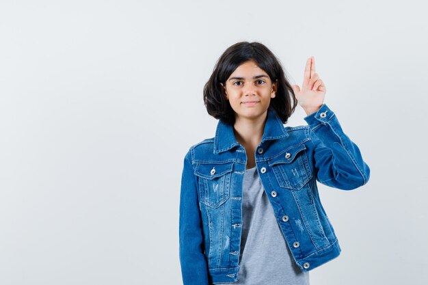 Expressive young girl posing