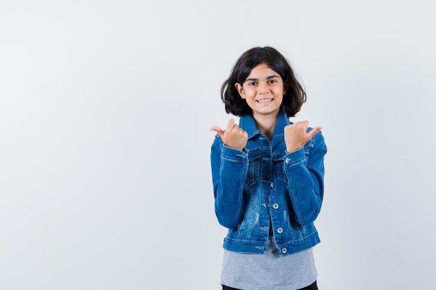 Expressive young girl posing