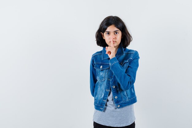 Expressive young girl posing