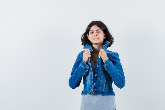 Expressive young girl posing