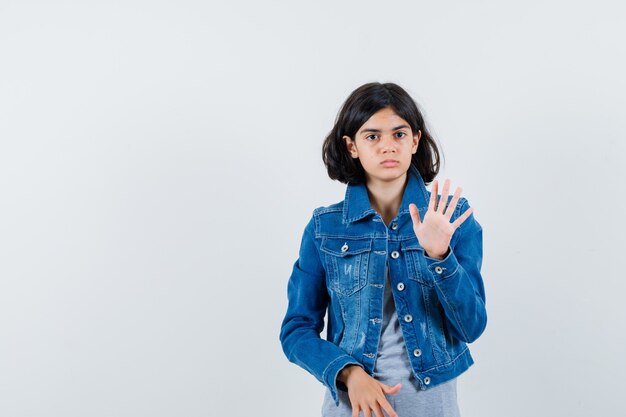 Expressive young girl posing