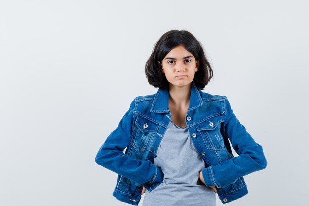 Expressive young girl posing