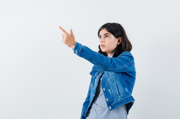 Expressive young girl posing