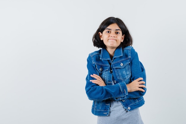 Expressive young girl posing