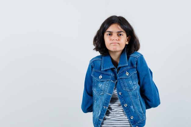 Expressive young girl posing