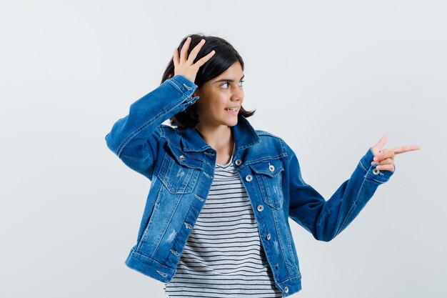 Expressive young girl posing