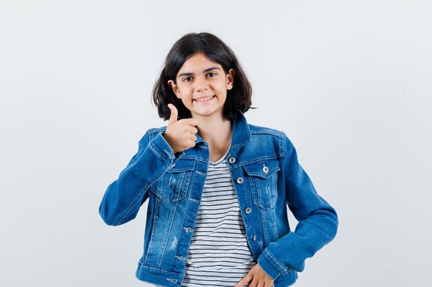 Expressive young girl posing