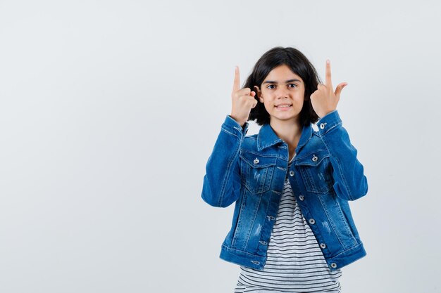 Expressive young girl posing