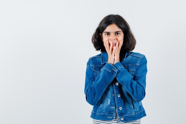 Expressive young girl posing