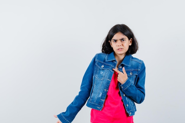 Expressive young girl posing