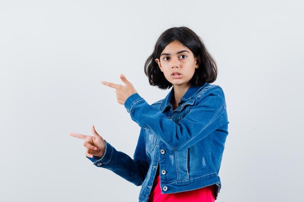 Expressive young girl posing