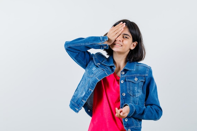 Expressive young girl posing