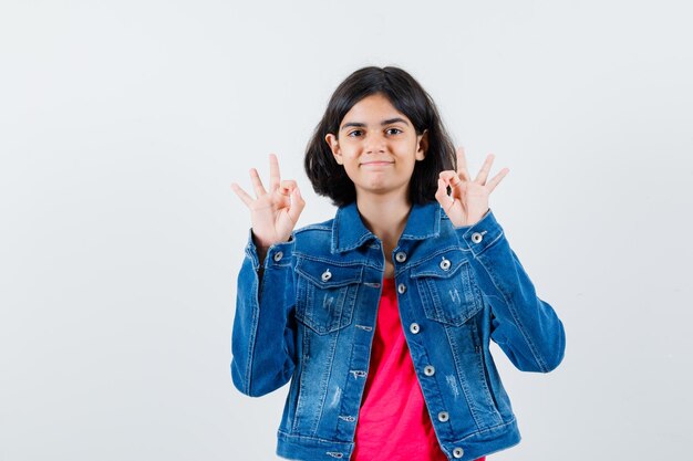 Expressive young girl posing