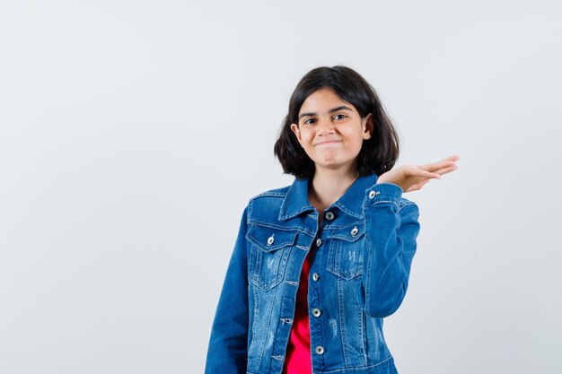 Expressive young girl posing