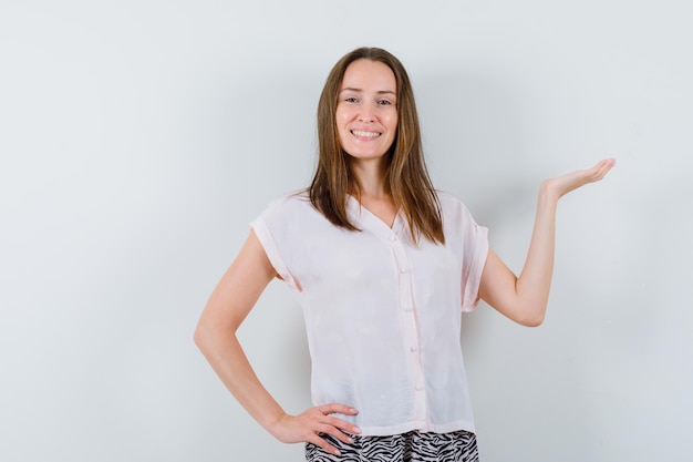 Expressive young girl posing