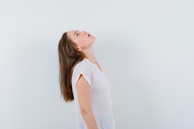 Expressive young girl posing