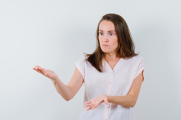 Expressive young girl posing