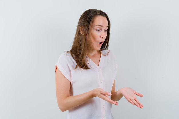 Expressive young girl posing