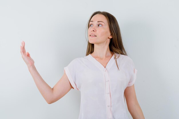 Expressive young girl posing