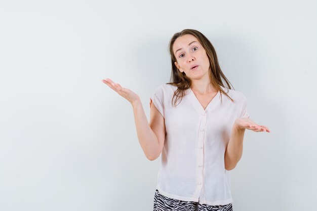 Expressive young girl posing