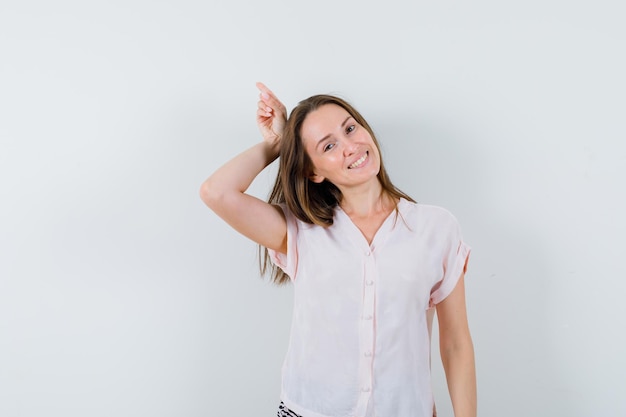 Expressive young girl posing