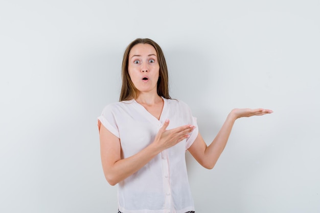 Expressive young girl posing