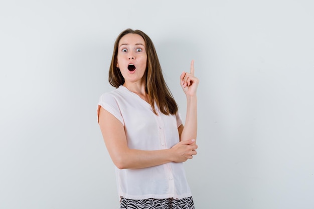 Expressive young girl posing