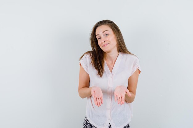 Expressive young girl posing