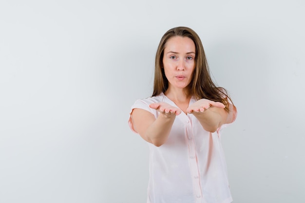 Expressive young girl posing