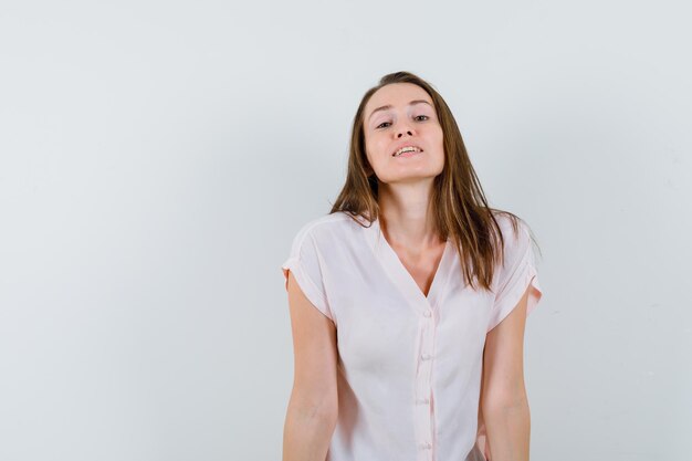 Expressive young girl posing